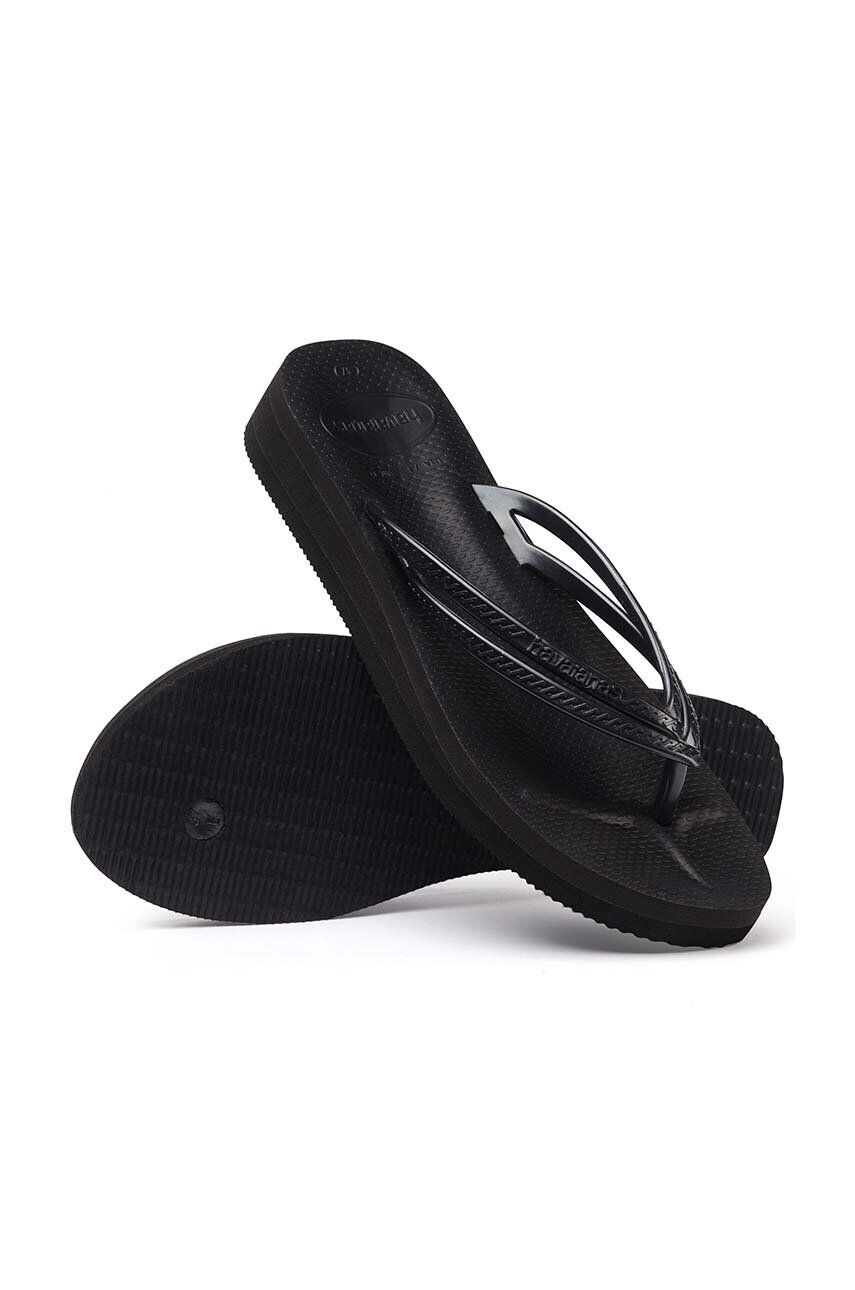 Havaianas slapi WEDGES femei culoarea negru toc pana 4146317.0090 - Pled.ro