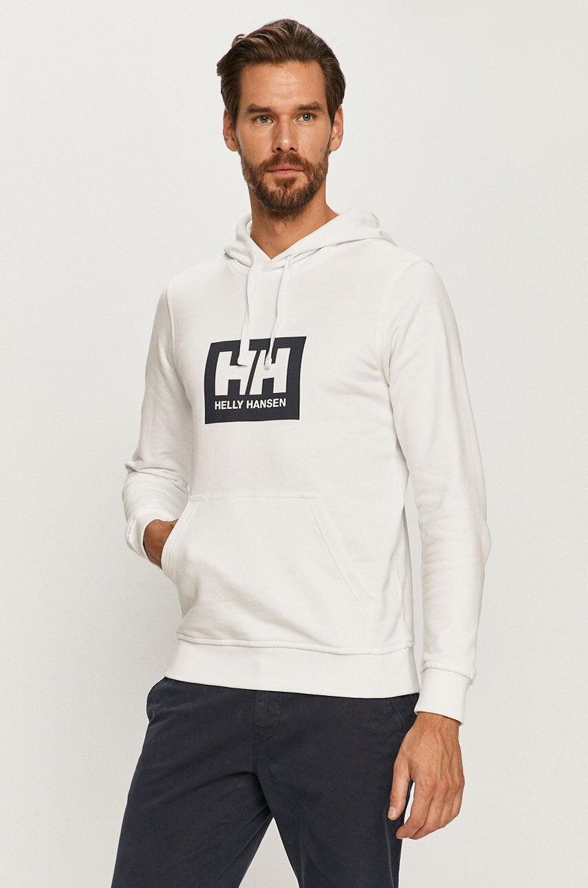 Helly Hansen hanorac de bumbac culoarea alb cu imprimeu 53289-597 - Pled.ro