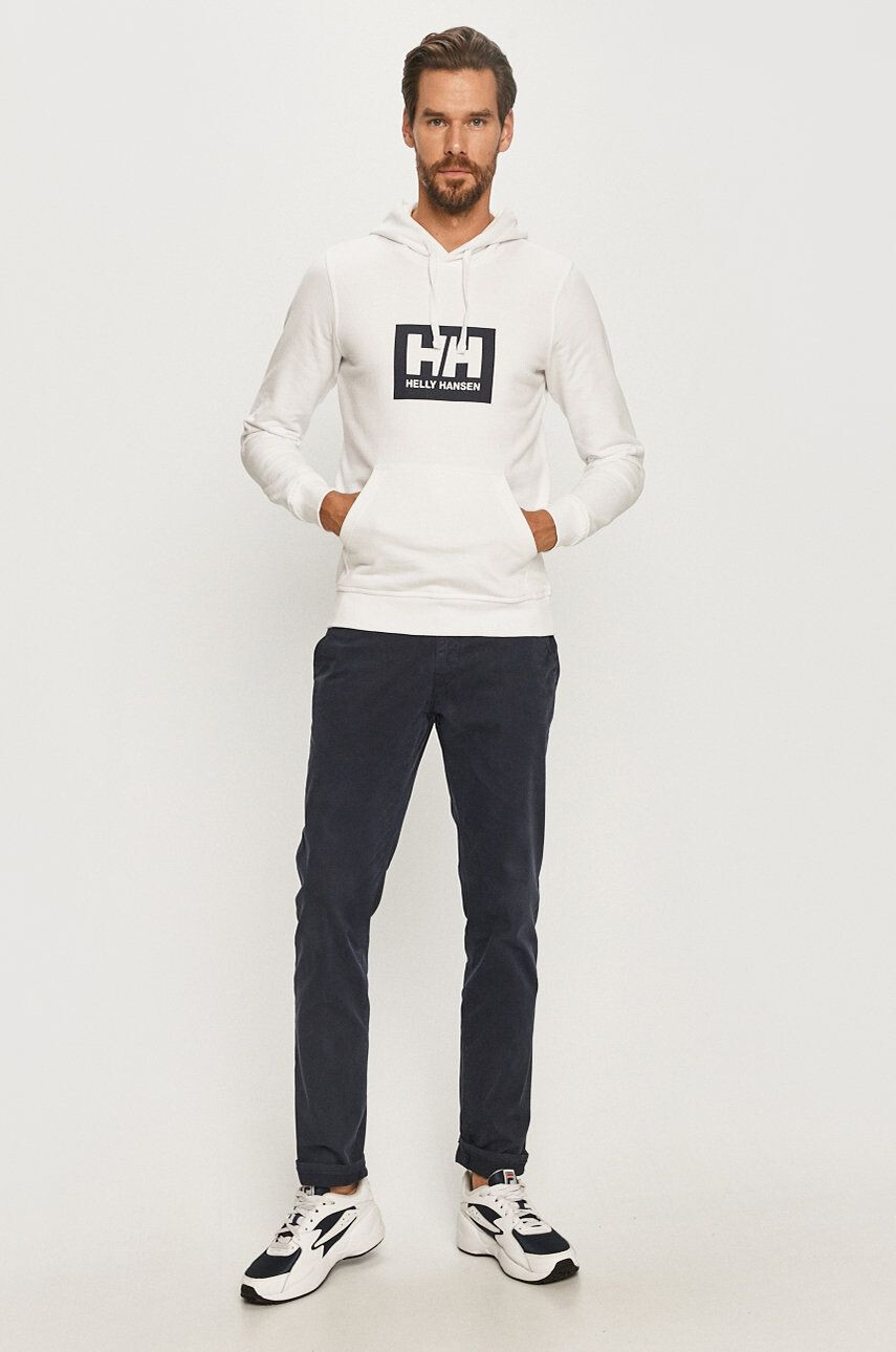 Helly Hansen hanorac de bumbac culoarea alb cu imprimeu 53289-597 - Pled.ro