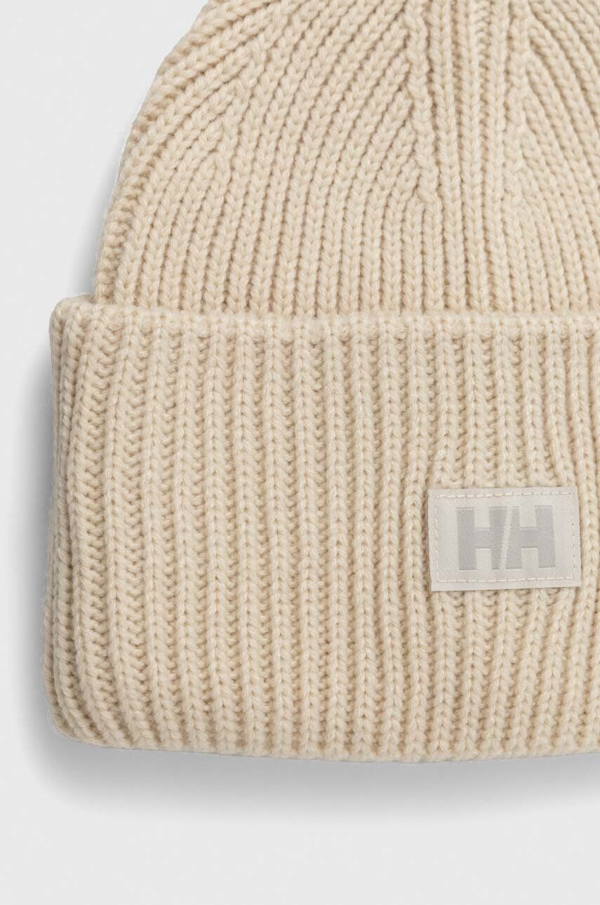 Helly Hansen căciulă HH RIB BEANIE culoarea bej din tricot gros 54020 - Pled.ro