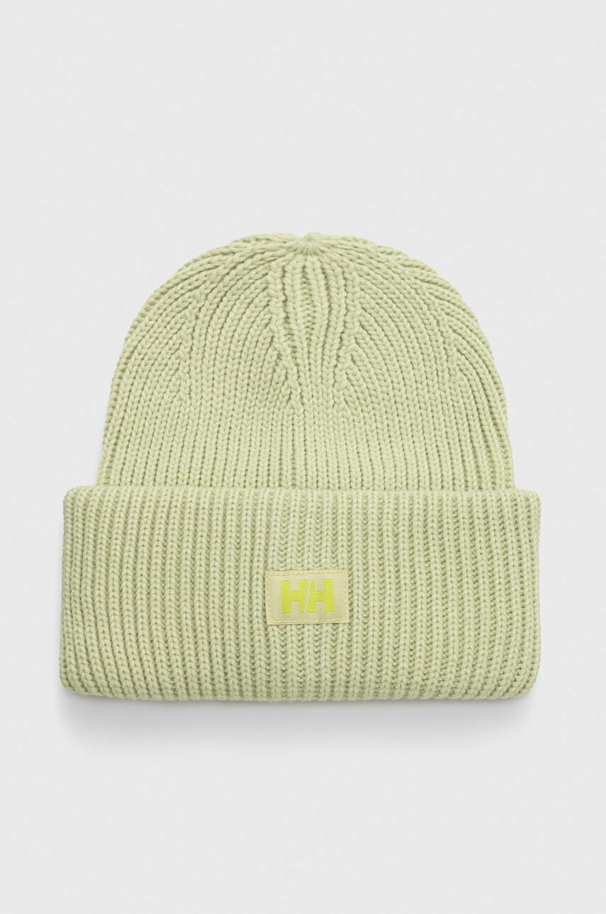 Helly Hansen căciulă HH RIB BEANIE culoarea verde din tricot gros 54020 - Pled.ro