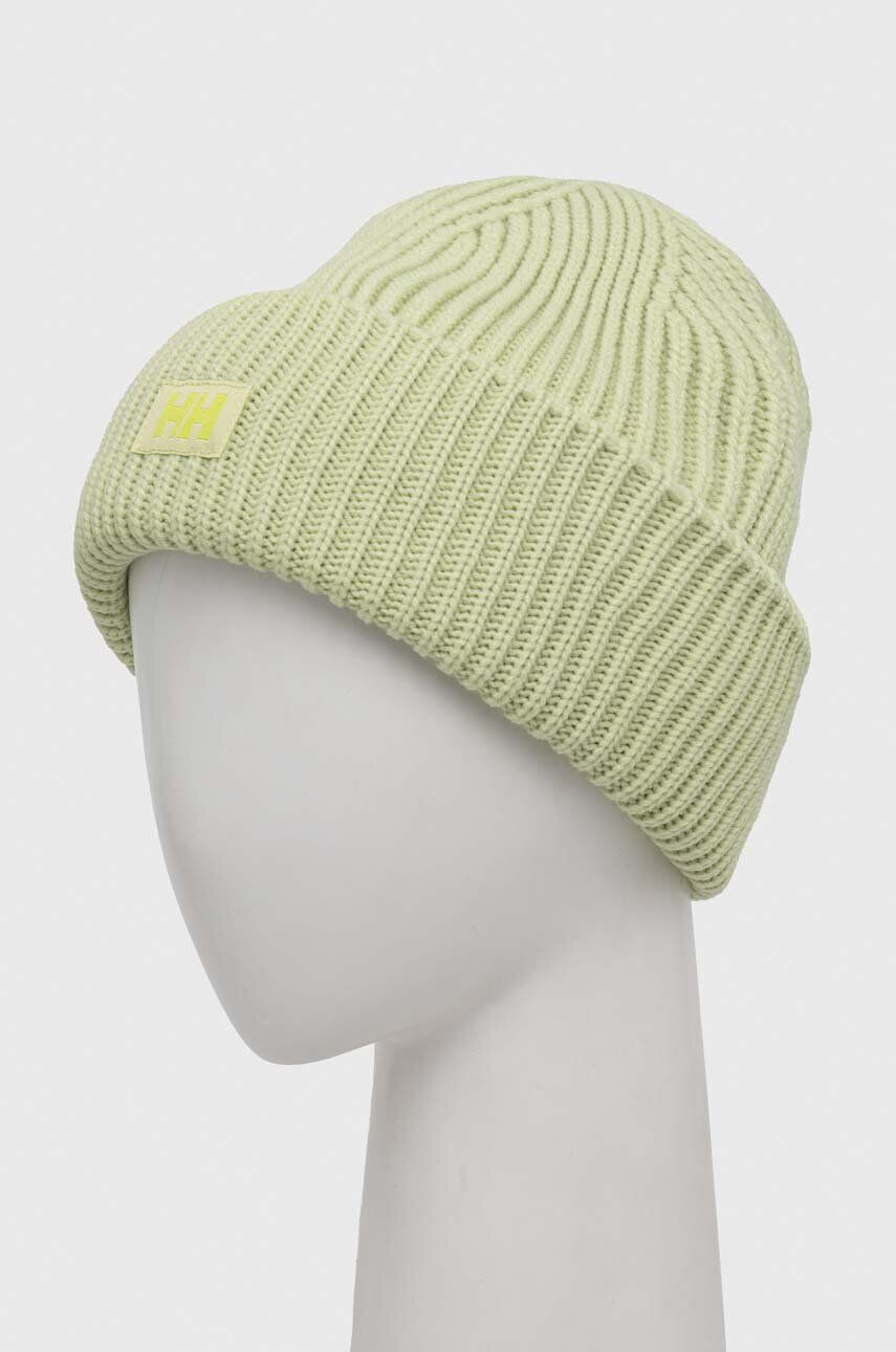 Helly Hansen căciulă HH RIB BEANIE culoarea verde din tricot gros 54020 - Pled.ro