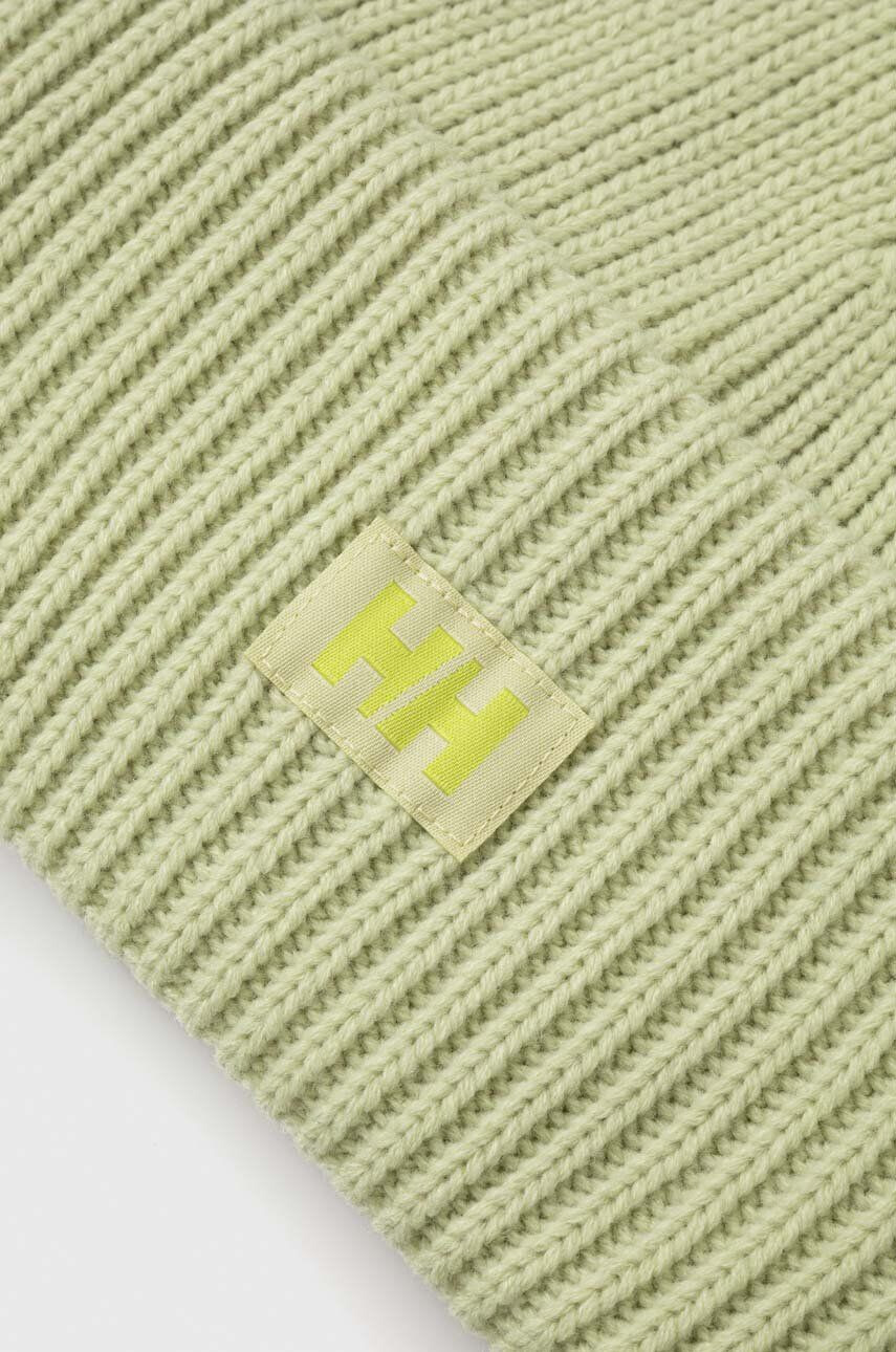 Helly Hansen căciulă HH RIB BEANIE culoarea verde din tricot gros 54020 - Pled.ro