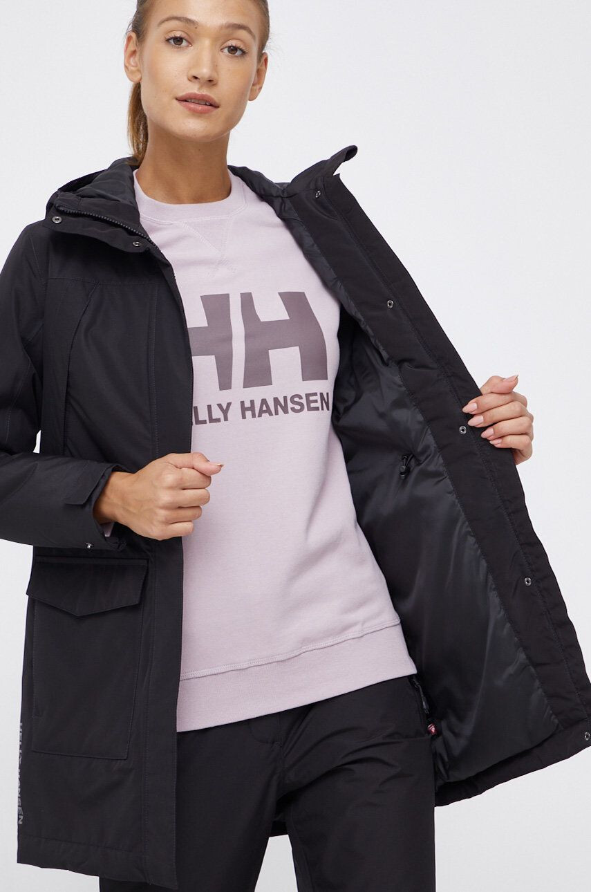 Helly Hansen geaca femei culoarea negru de iarna - Pled.ro