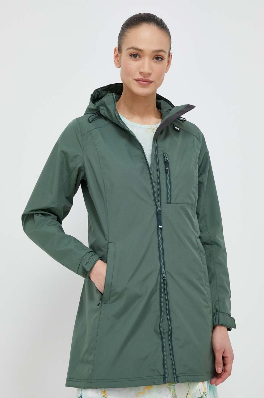 Helly Hansen geaca femei culoarea verde de tranzitie - Pled.ro