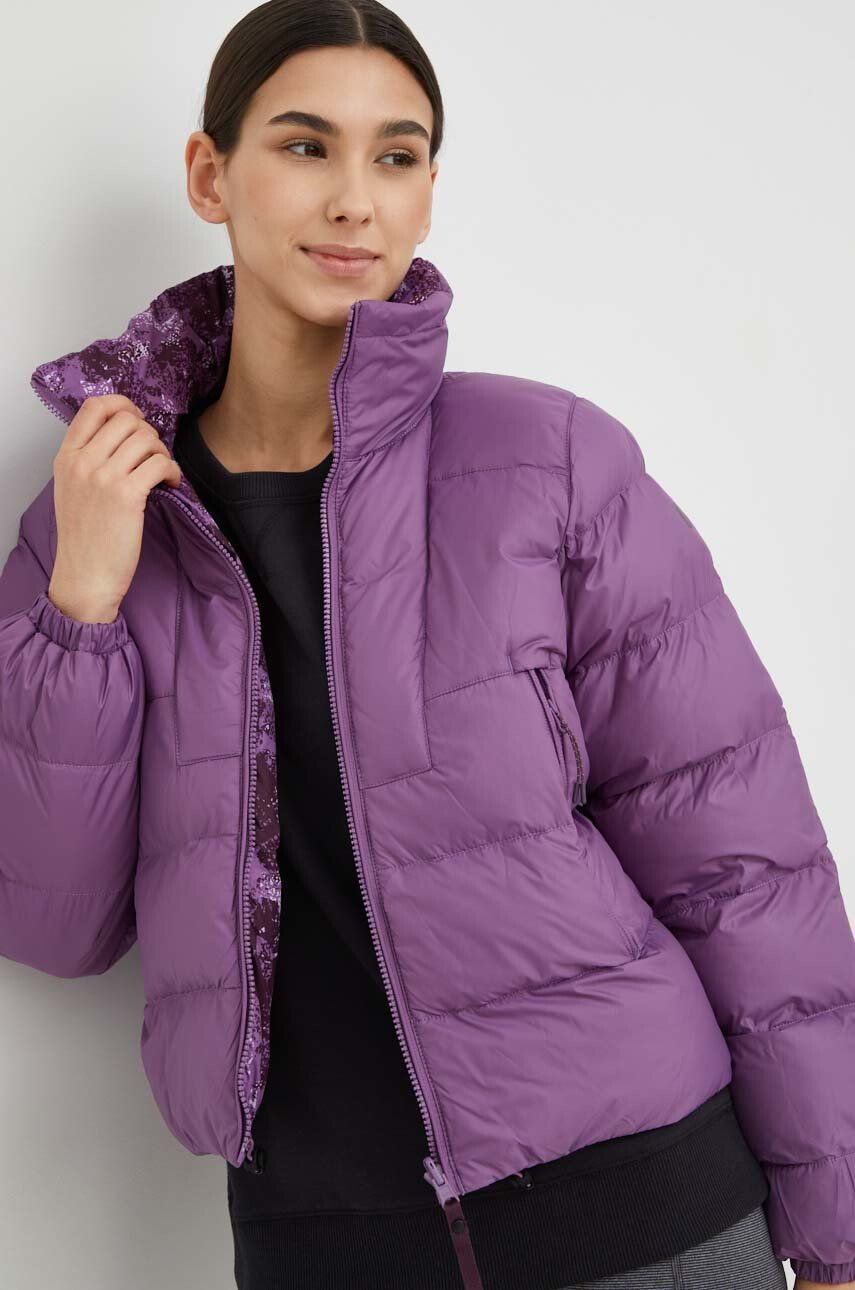 Helly Hansen geaca cu doua fete femei culoarea violet de iarna oversize - Pled.ro