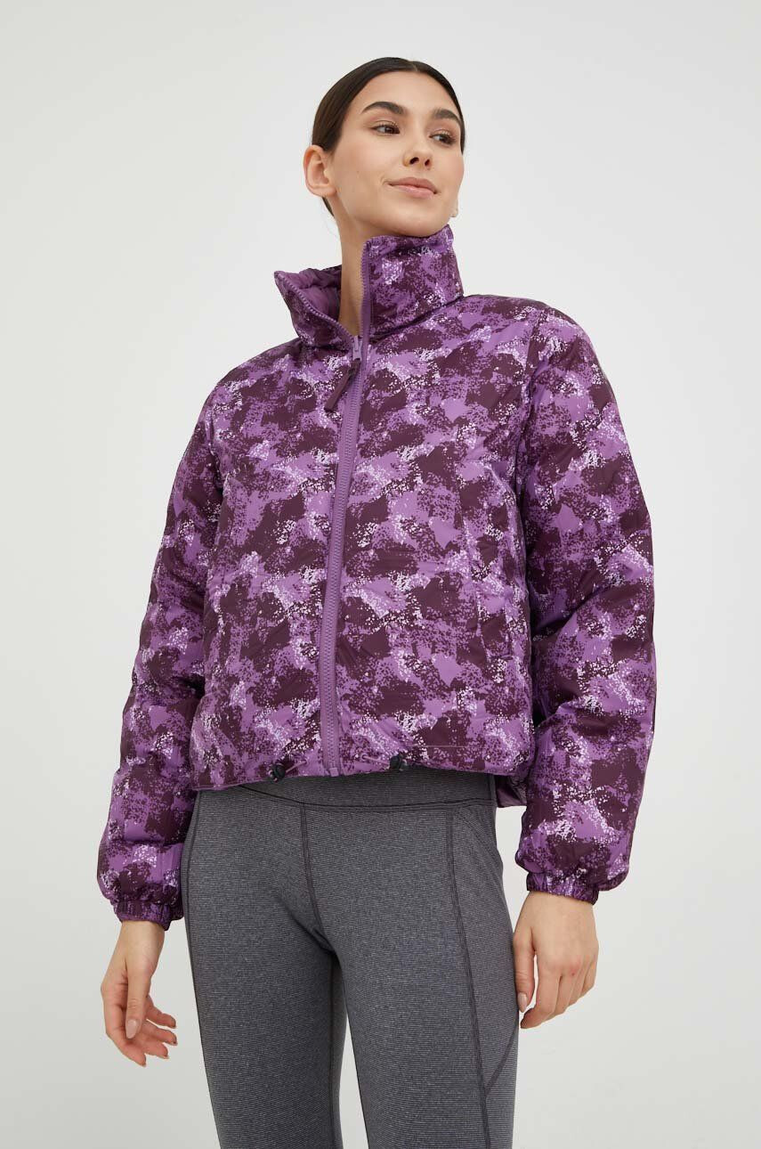 Helly Hansen geaca cu doua fete femei culoarea violet de iarna oversize - Pled.ro