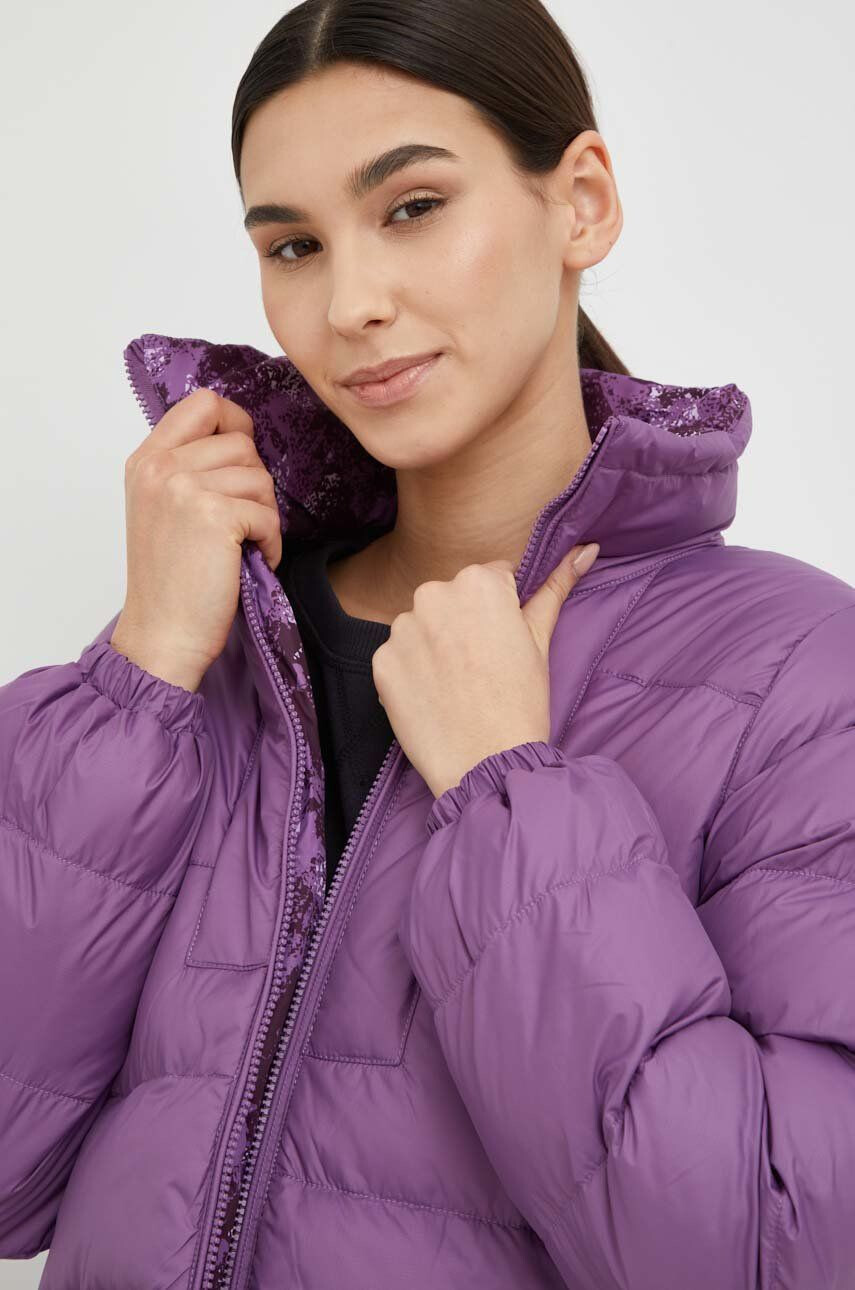 Helly Hansen geaca cu doua fete femei culoarea violet de iarna oversize - Pled.ro