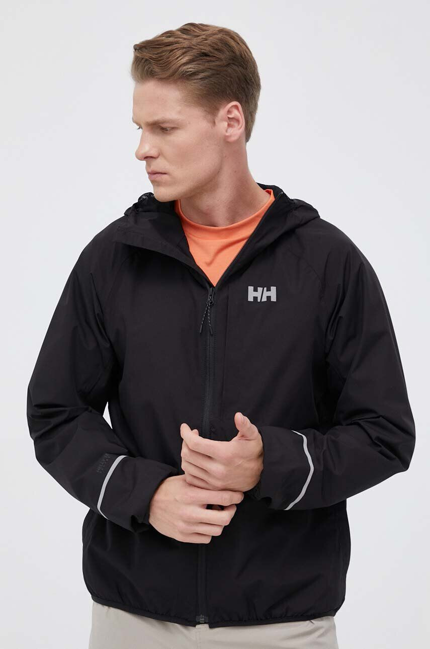 Helly Hansen geaca de ploaie Fast Helly Tech barbati culoarea negru - Pled.ro