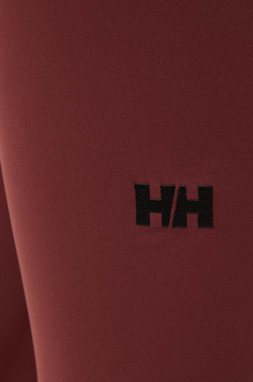 Helly Hansen leggins sport Roam femei culoarea bordo neted - Pled.ro