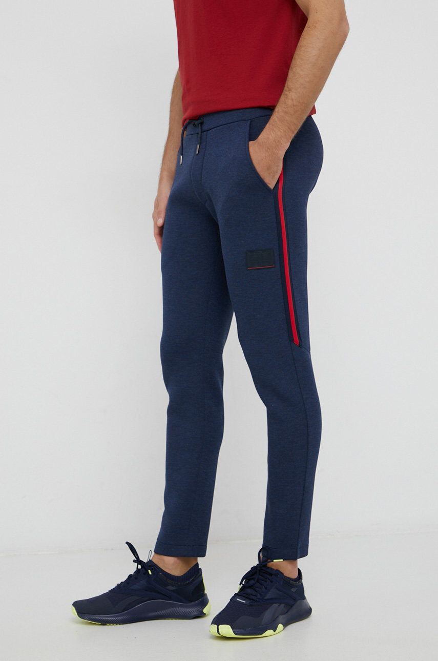 Helly Hansen Pantaloni bărbați culoarea albastru marin material neted - Pled.ro