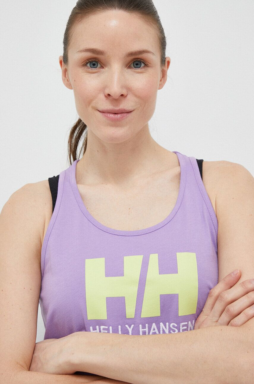 Helly Hansen top din bumbac culoarea violet 33838-002 - Pled.ro