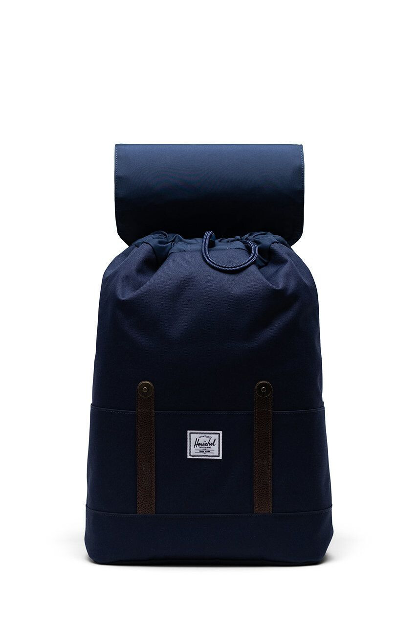 Herschel rucsac 11091-05432-OS Retreat culoarea albastru marin mare neted - Pled.ro