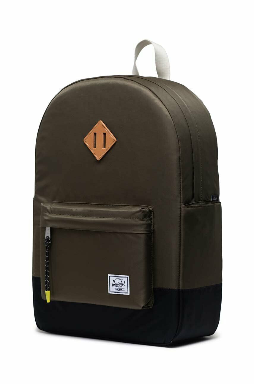 Herschel rucsac 11238-05738-OS Heritage culoarea verde mare neted - Pled.ro