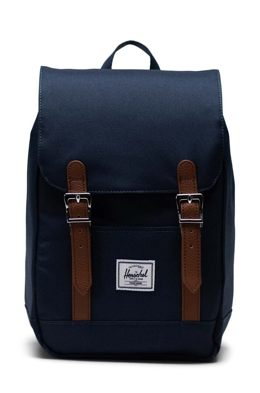 Herschel rucsac Retreat Mini Backpack culoarea albastru marin mic neted - Pled.ro