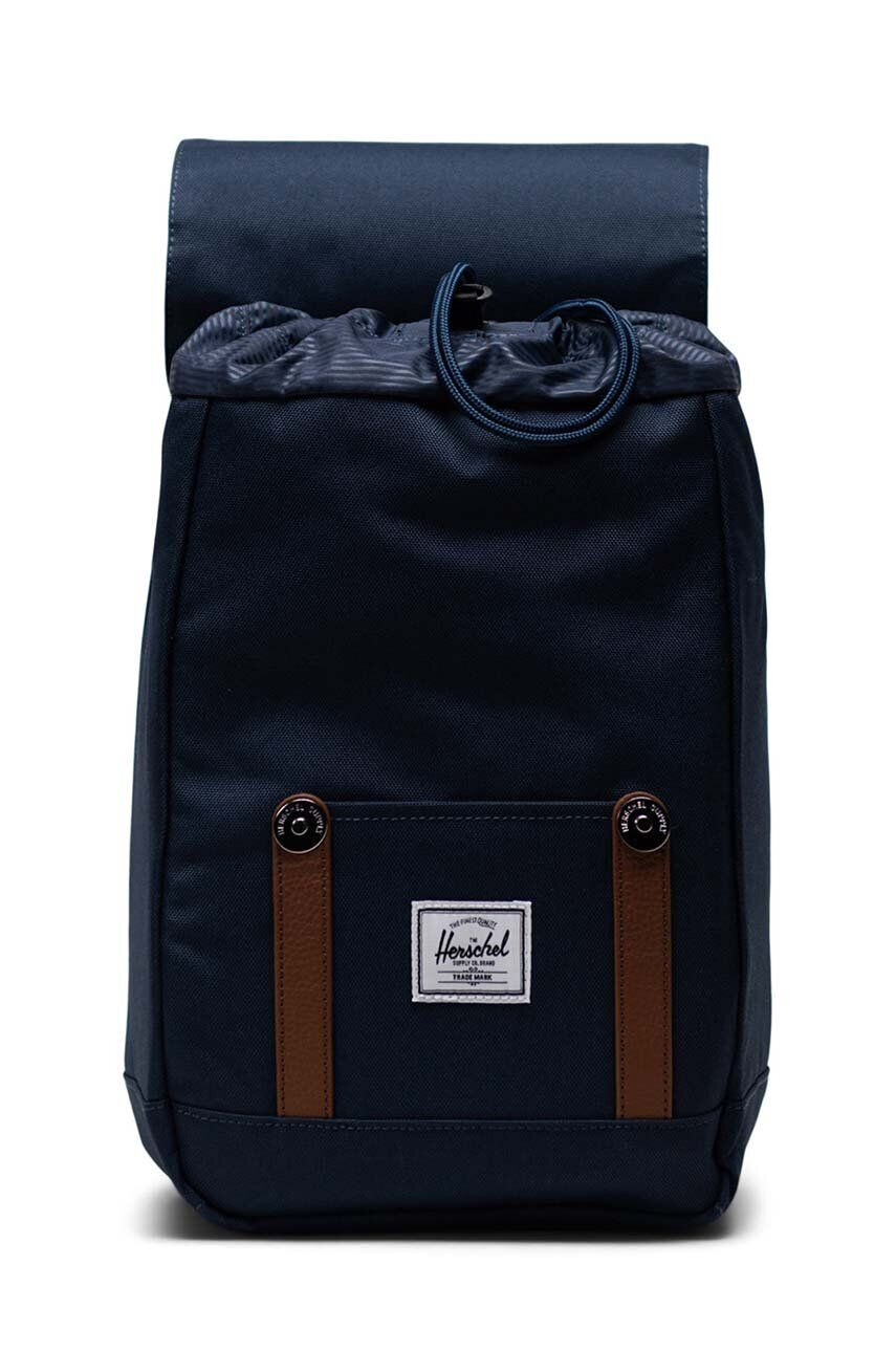 Herschel rucsac Retreat Mini Backpack culoarea albastru marin mic neted - Pled.ro