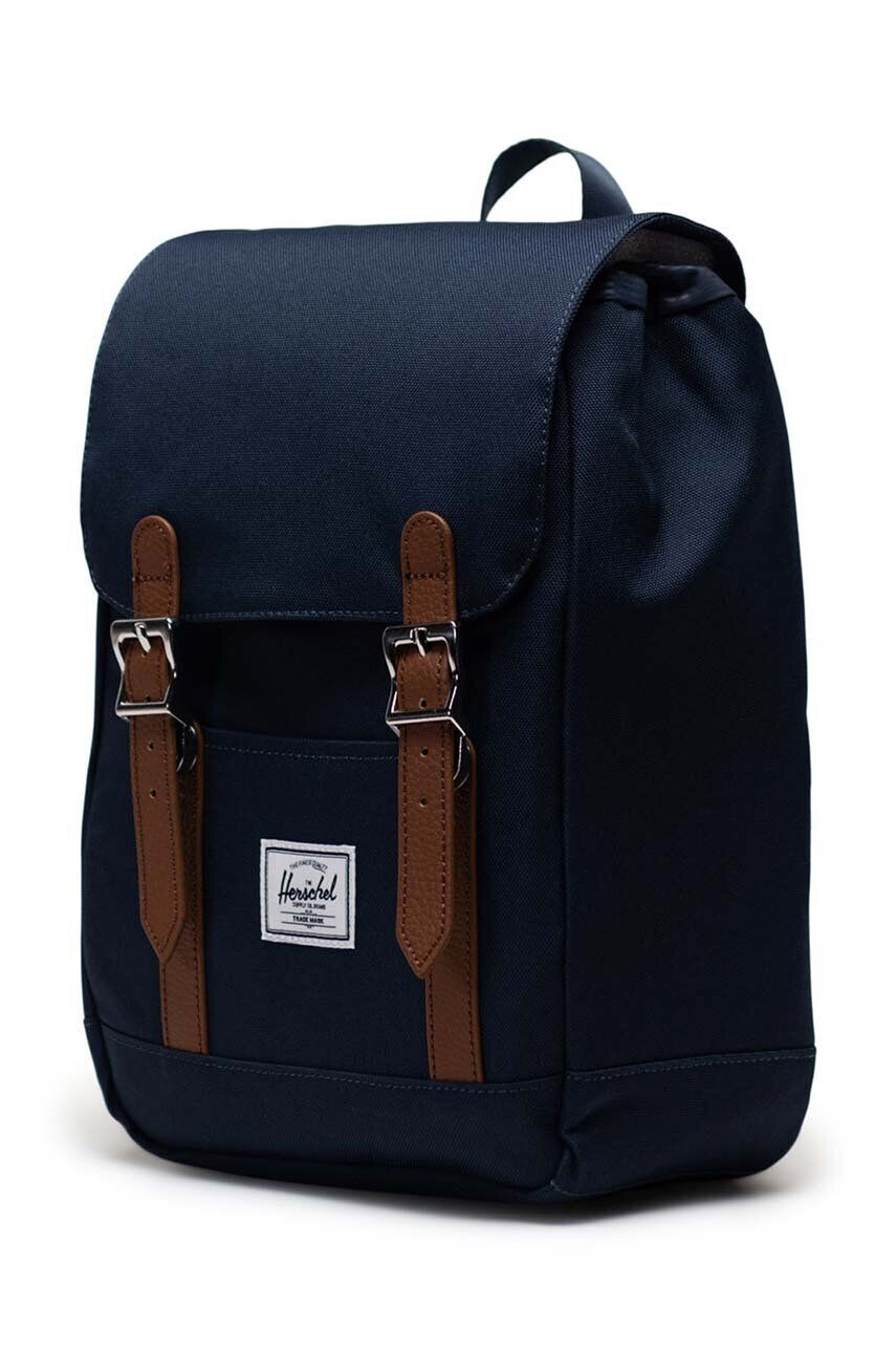 Herschel rucsac Retreat Mini Backpack culoarea albastru marin mic neted - Pled.ro