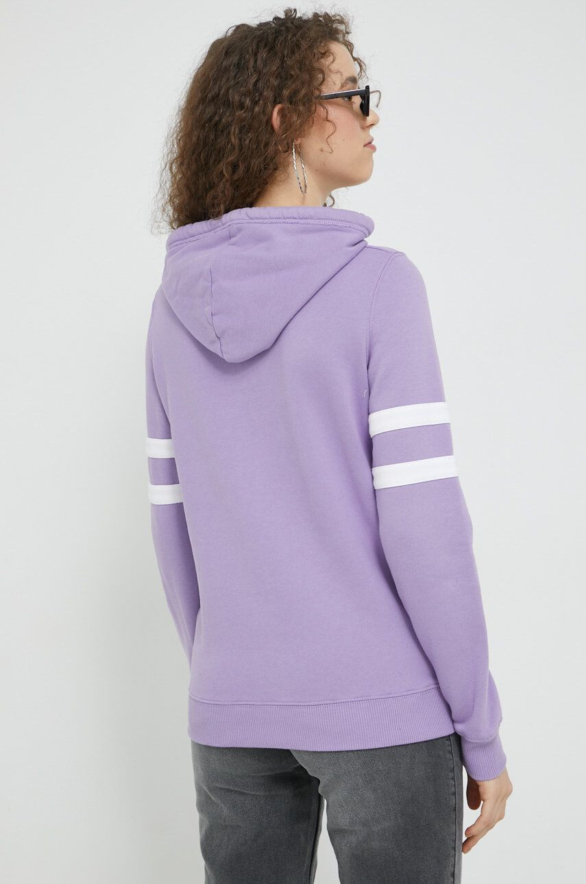 Hollister Co. bluza femei culoarea violet cu glugă cu imprimeu - Pled.ro