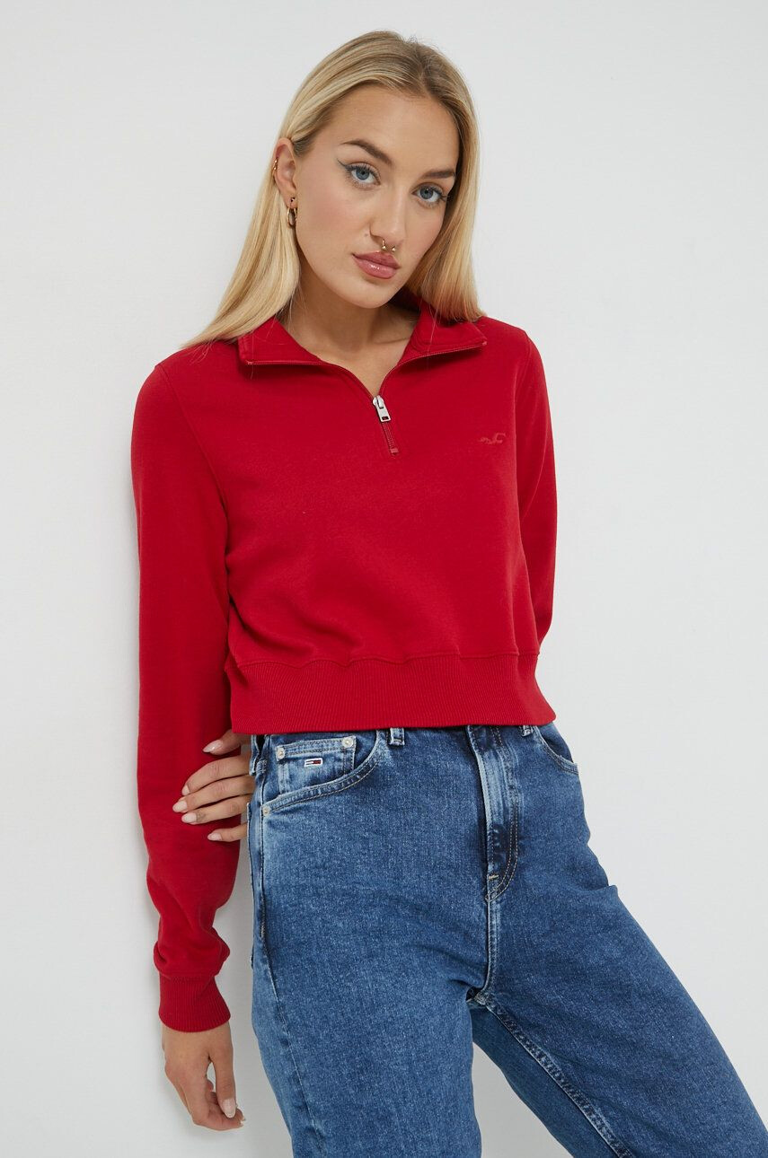 Hollister Co. bluza femei culoarea rosu neted - Pled.ro