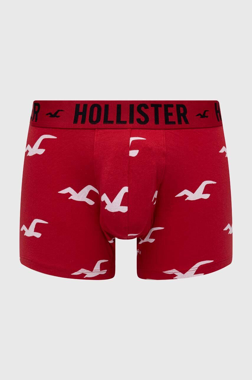 Hollister Co. boxeri 3-pack barbati culoarea rosu - Pled.ro