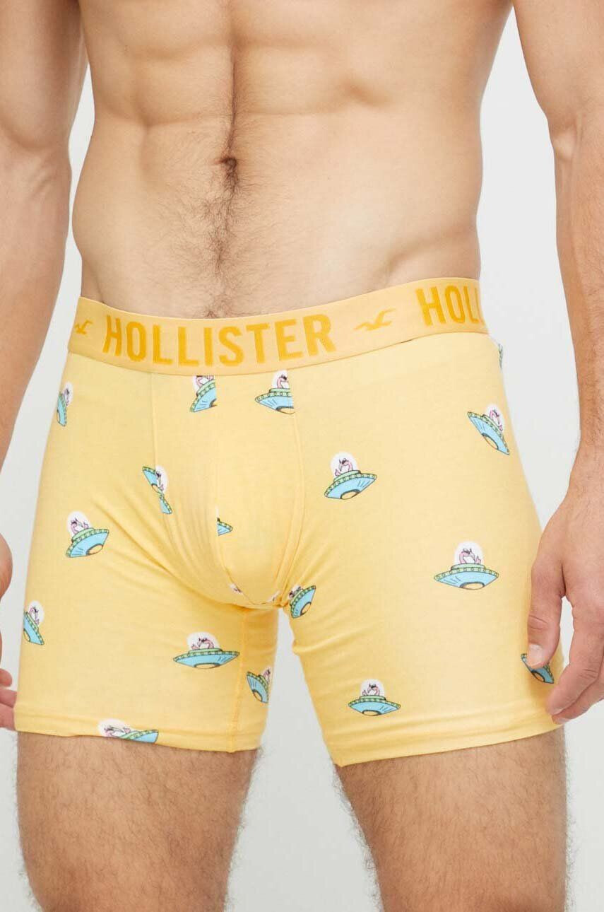 Hollister Co. boxeri 5-pack barbati culoarea galben - Pled.ro