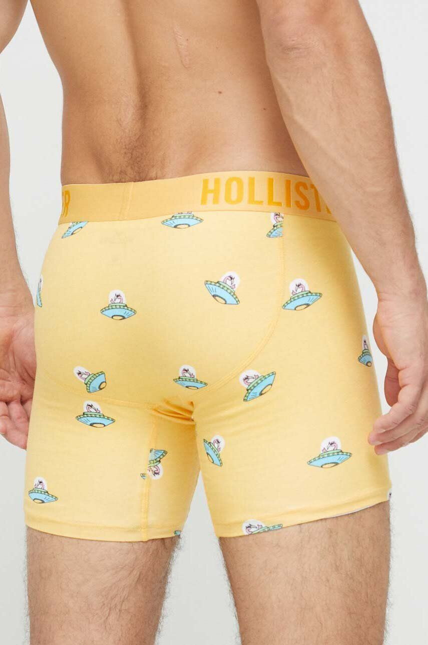 Hollister Co. boxeri 5-pack barbati culoarea galben - Pled.ro