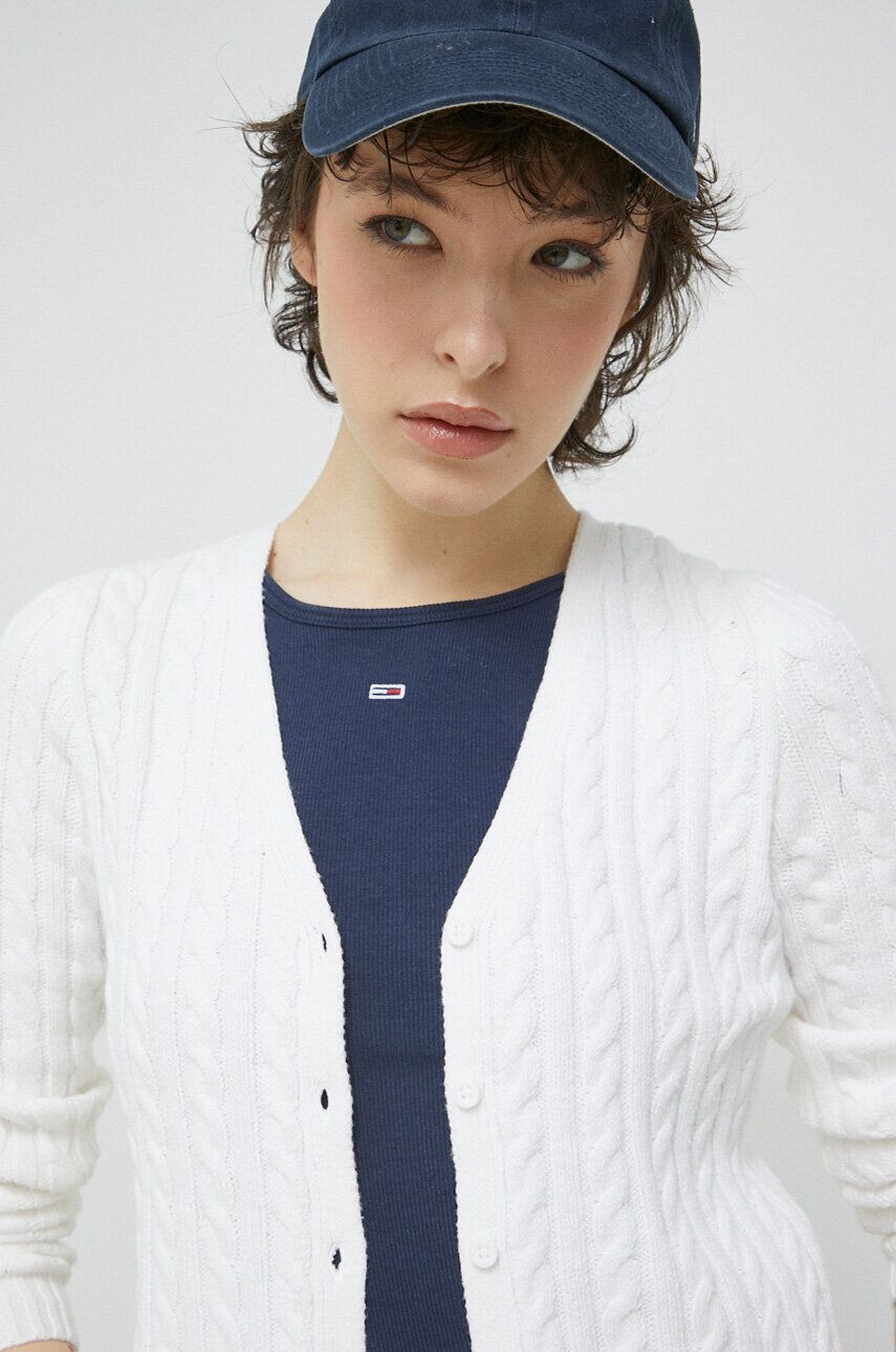 Hollister Co. cardigan femei culoarea alb - Pled.ro