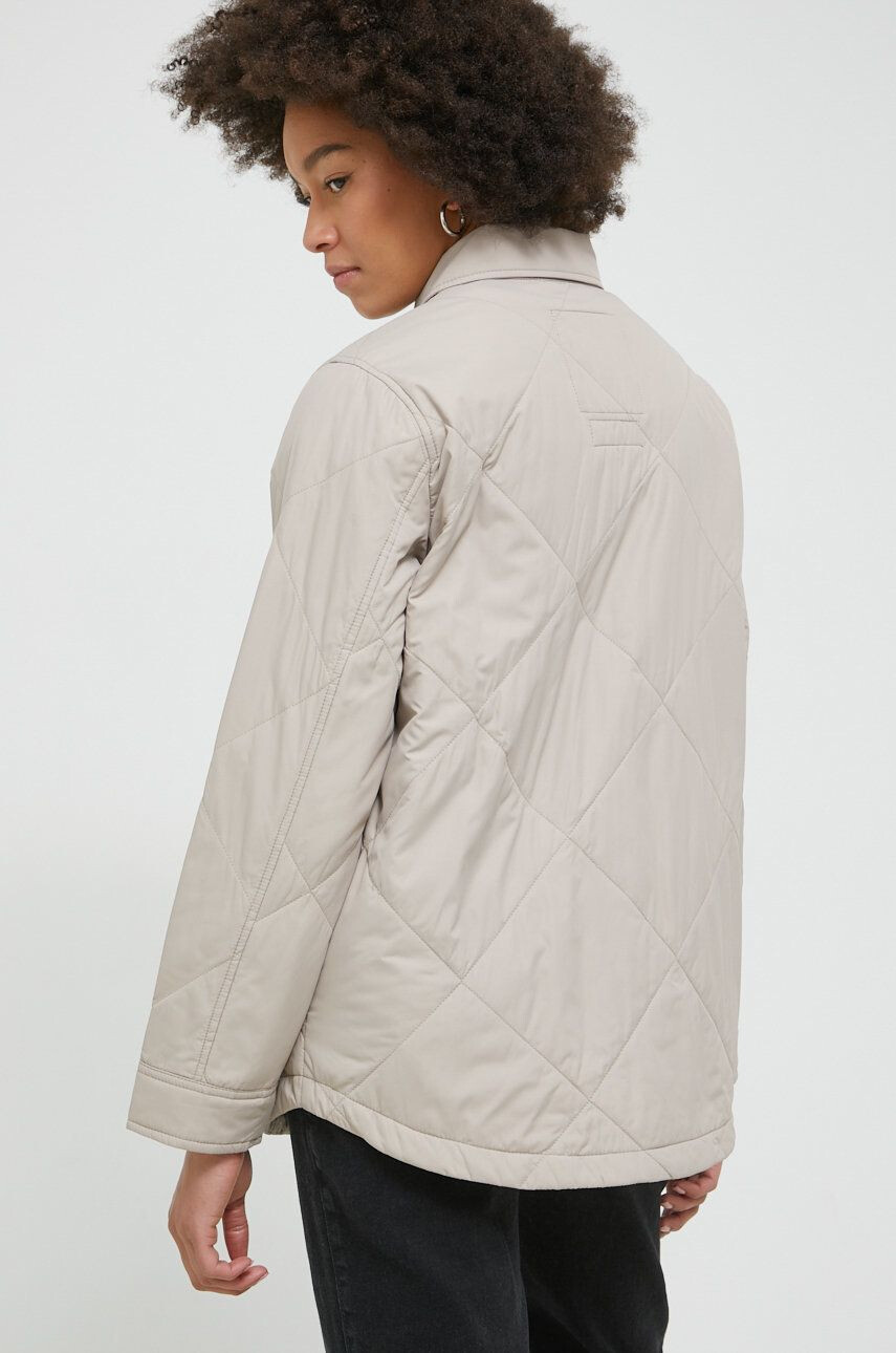 Hollister Co. geaca femei culoarea gri de tranzitie oversize - Pled.ro