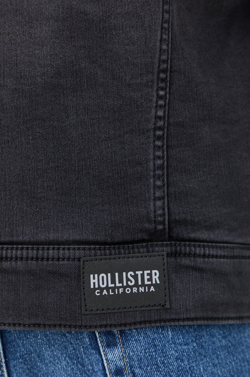 Hollister Co. geaca jeans barbati culoarea gri de tranzitie - Pled.ro