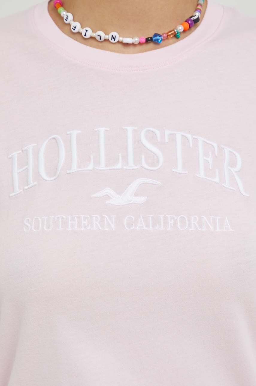 Hollister Co. longsleeve femei culoarea roz - Pled.ro