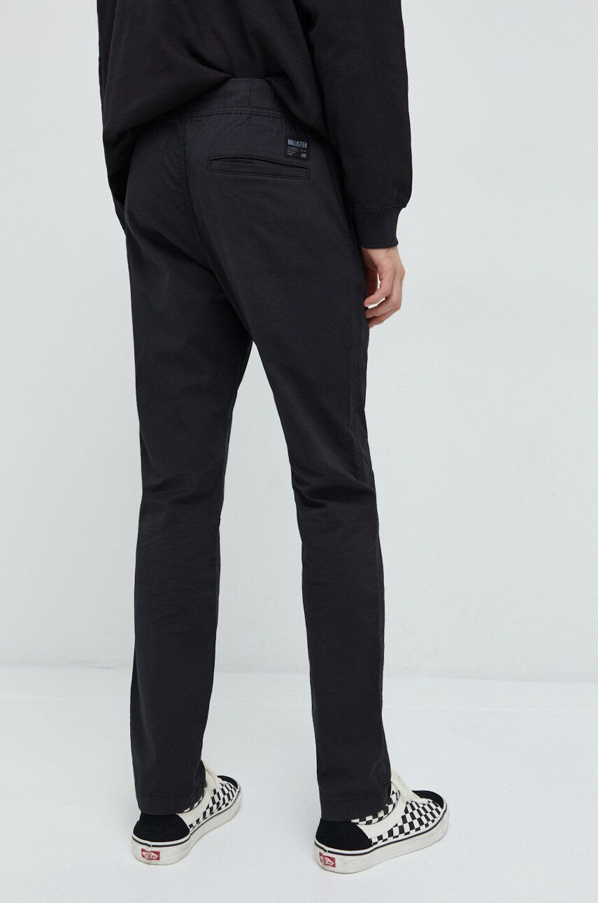 Hollister Co. pantaloni barbati culoarea negru drept - Pled.ro