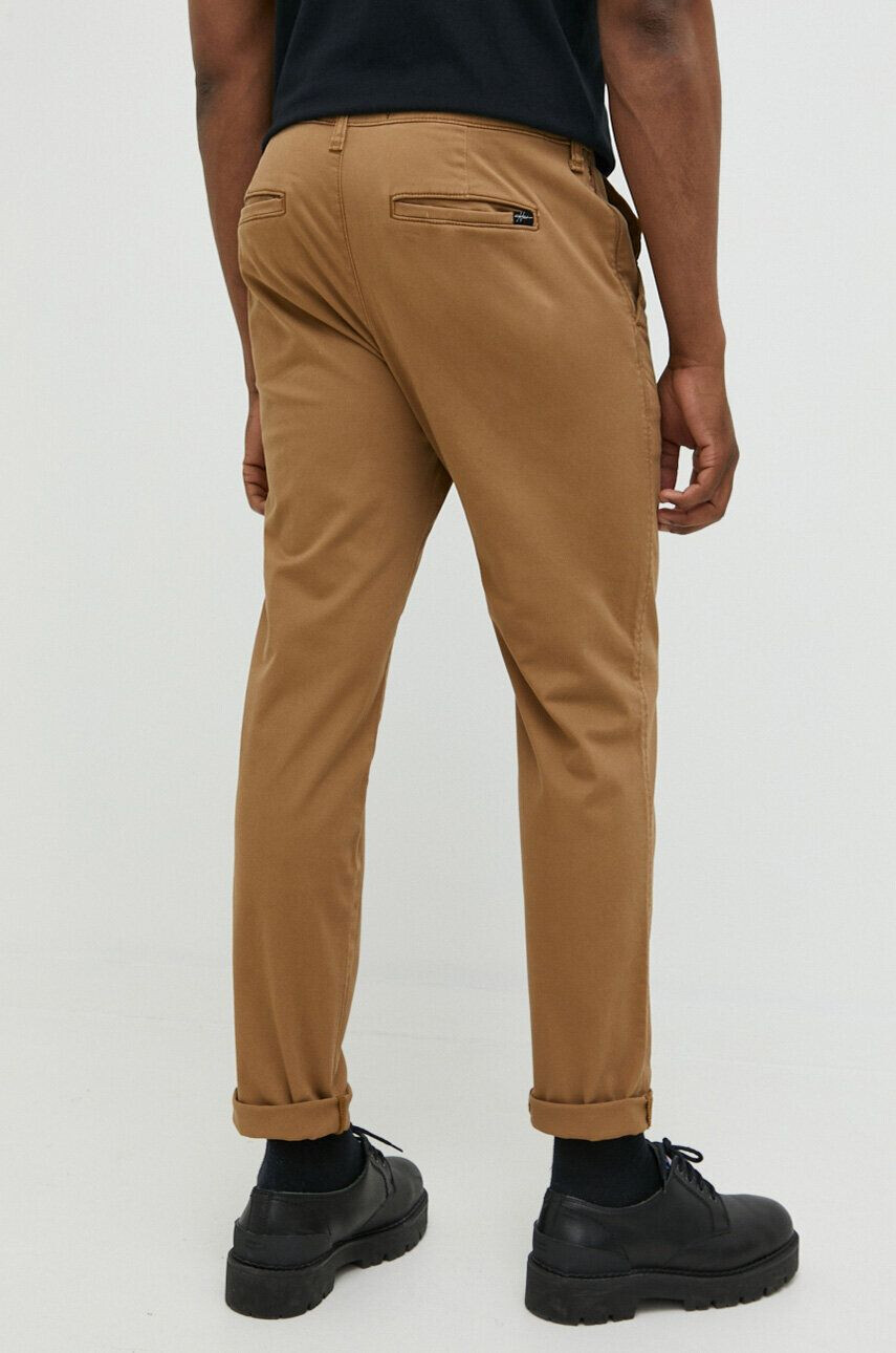 Hollister Co. pantaloni barbati culoarea maro cu fason chinos - Pled.ro