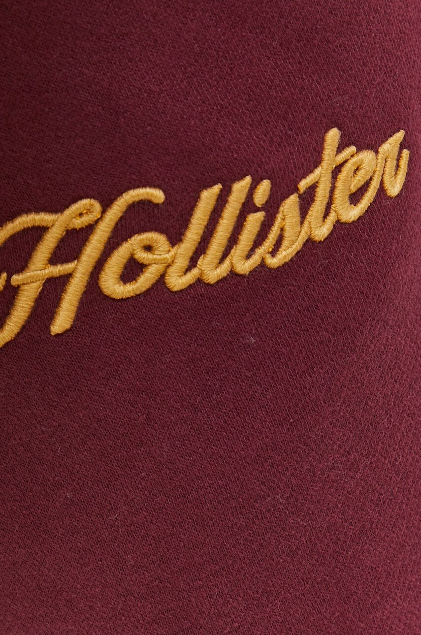 Hollister Co. pantaloni de trening barbati culoarea bordo cu imprimeu - Pled.ro