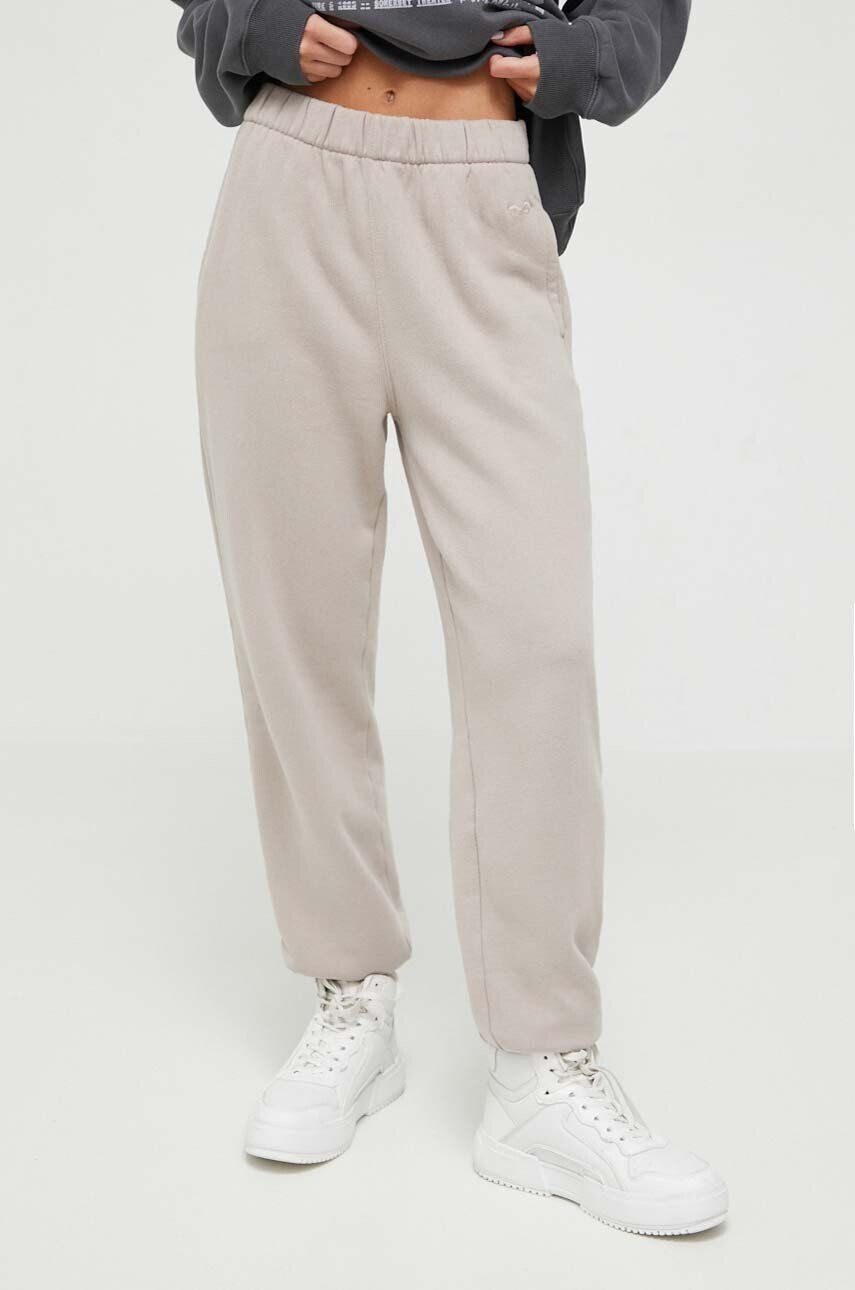 Hollister Co. pantaloni de trening culoarea bej neted - Pled.ro