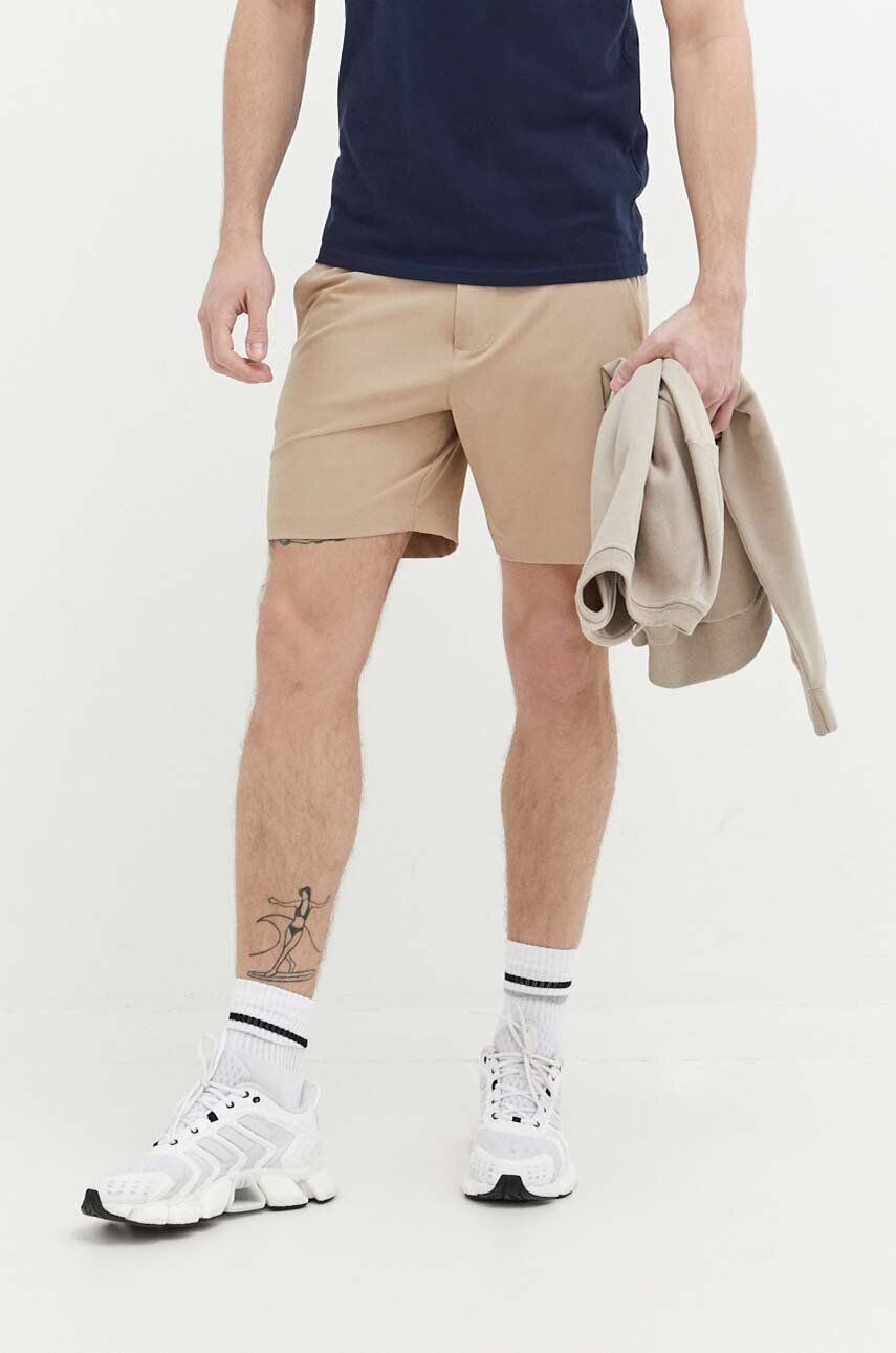 Hollister Co. pantaloni scurti barbati culoarea alb - Pled.ro