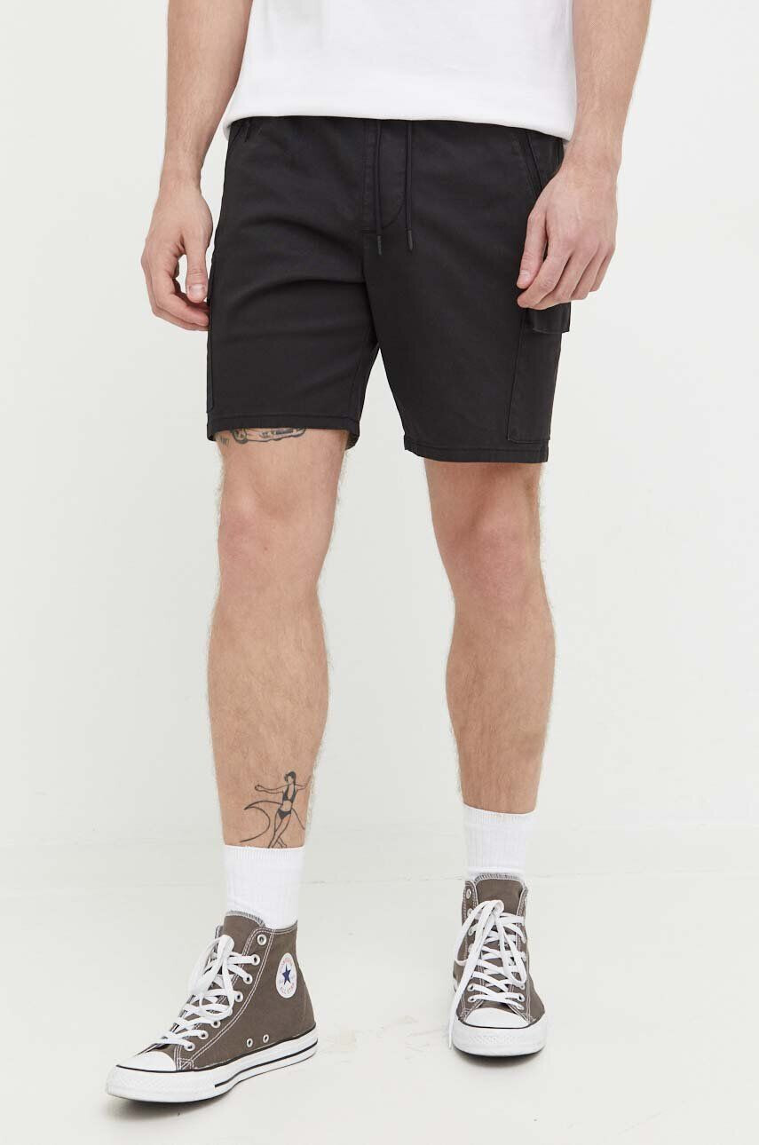 Hollister Co. pantaloni scurti barbati culoarea negru - Pled.ro