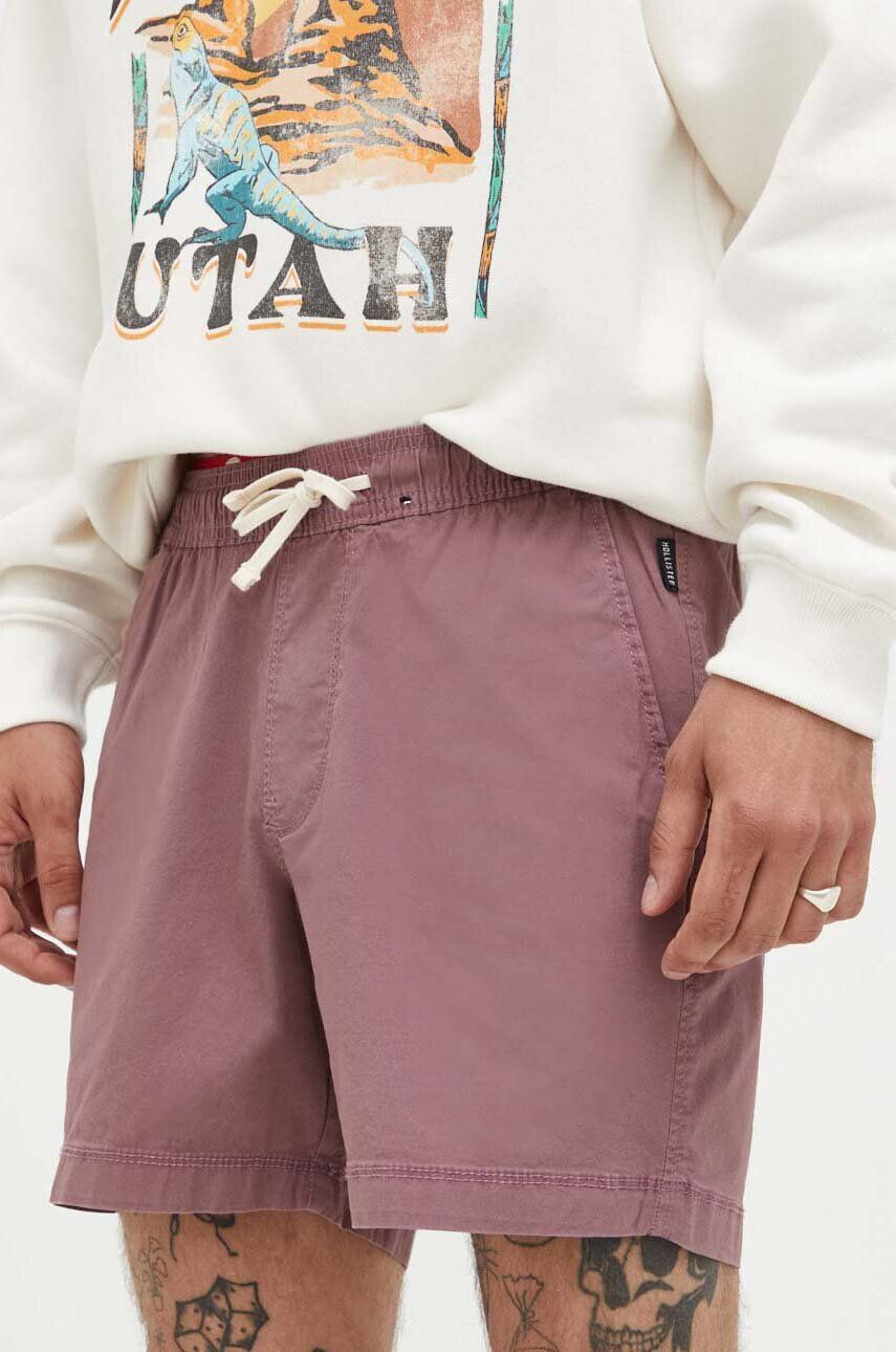 Hollister Co. pantaloni scurti barbati culoarea rosu - Pled.ro