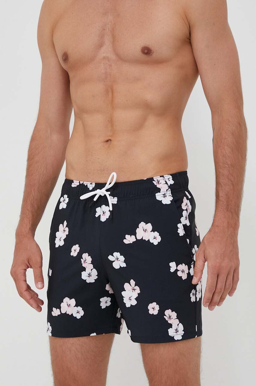 Hollister Co. pantaloni scurti de baie culoarea negru - Pled.ro