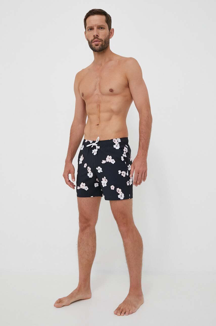 Hollister Co. pantaloni scurti de baie culoarea negru - Pled.ro