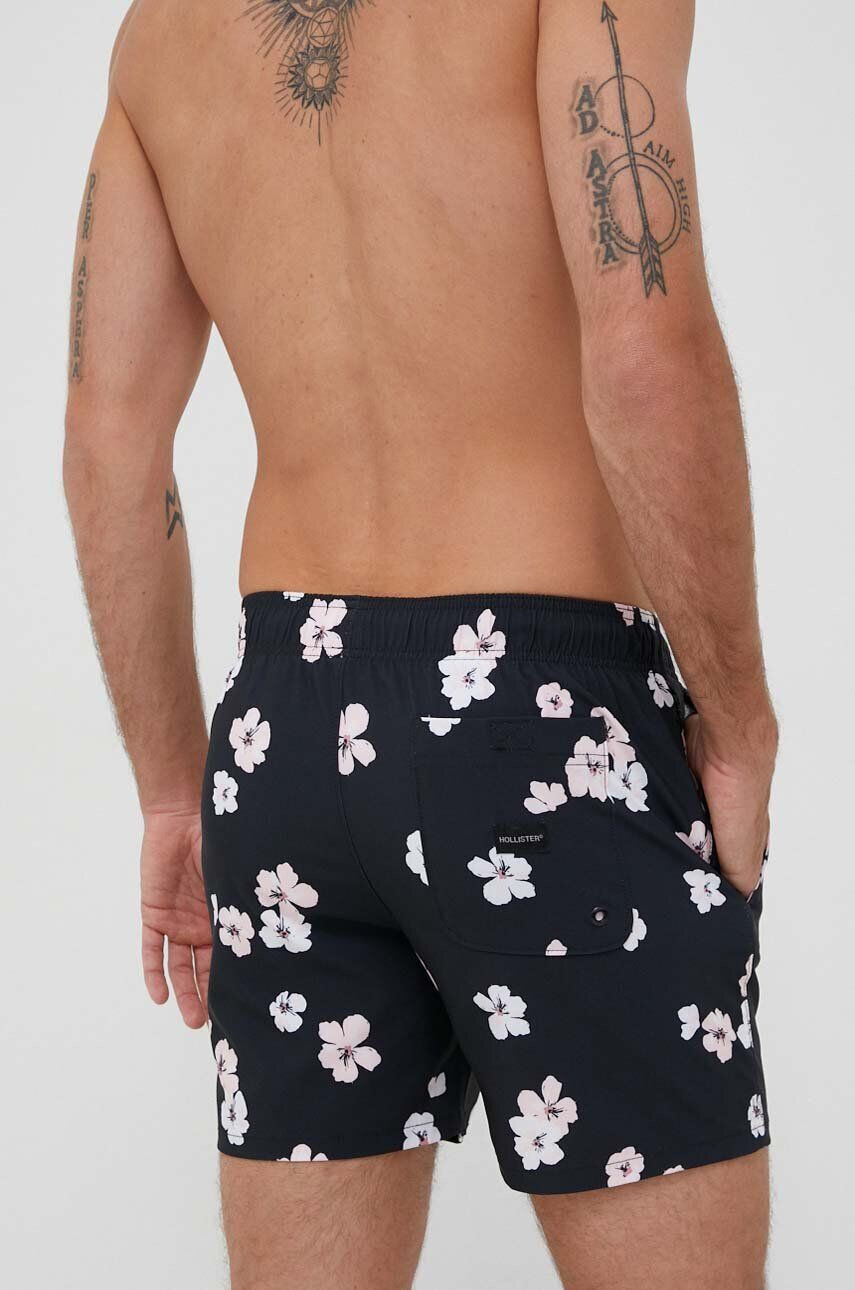 Hollister Co. pantaloni scurti de baie culoarea negru - Pled.ro