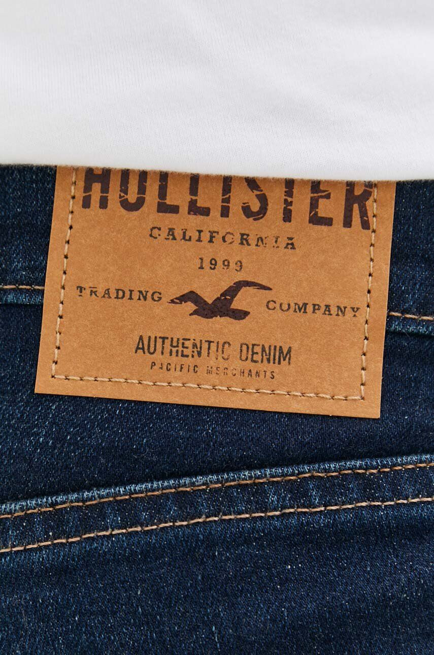 Hollister Co. pantaloni scurti jeans barbati culoarea albastru marin - Pled.ro