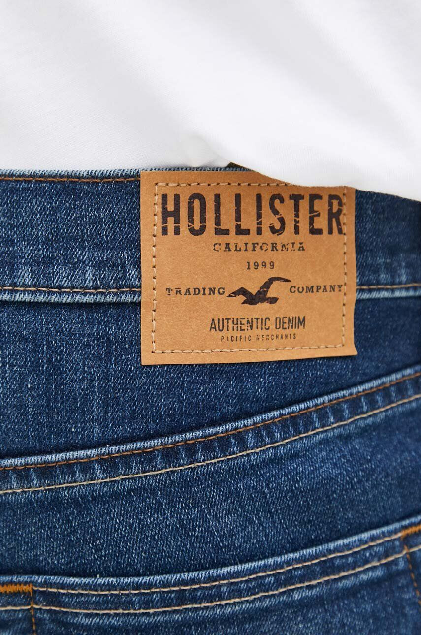 Hollister Co. pantaloni scurti jeans barbati culoarea albastru marin - Pled.ro