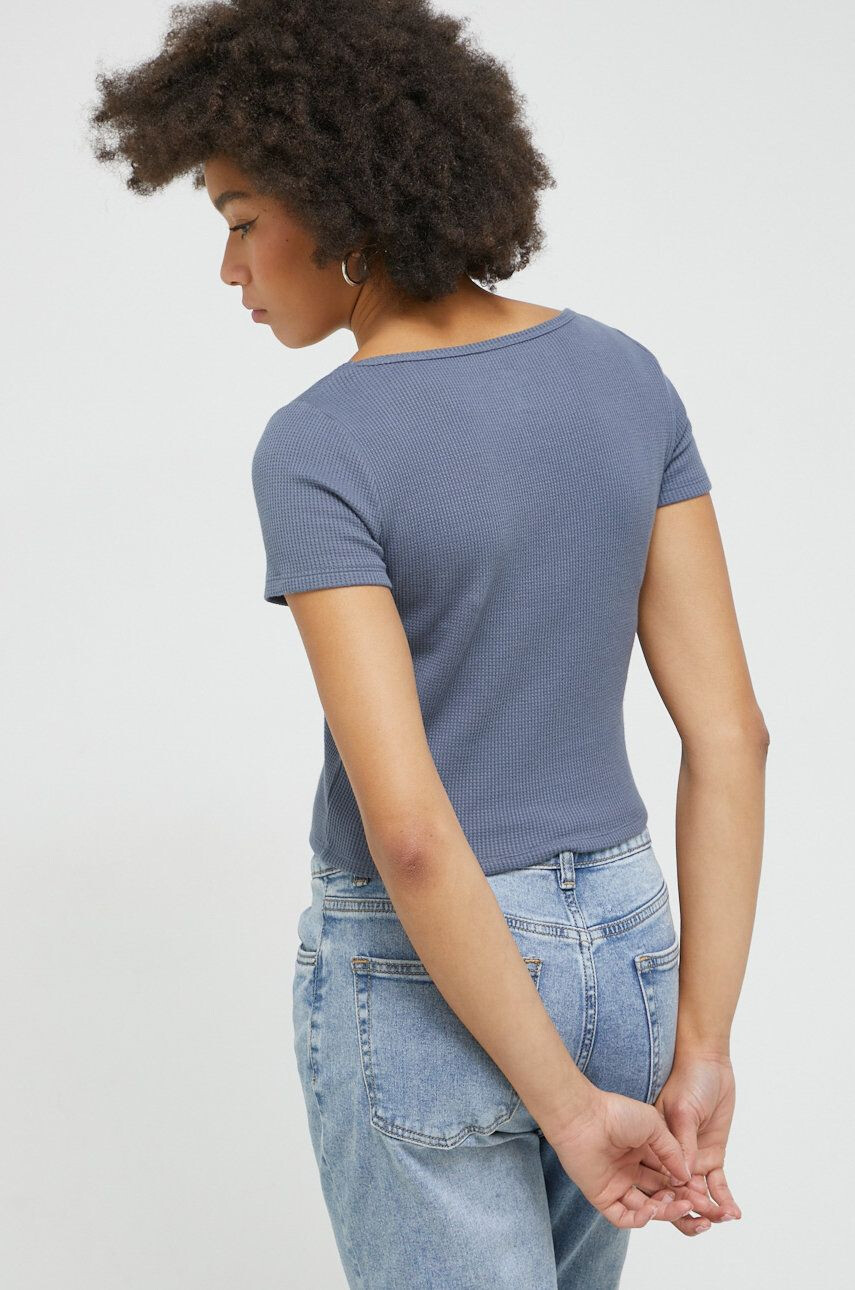 Hollister Co. tricou femei culoarea albastru marin - Pled.ro