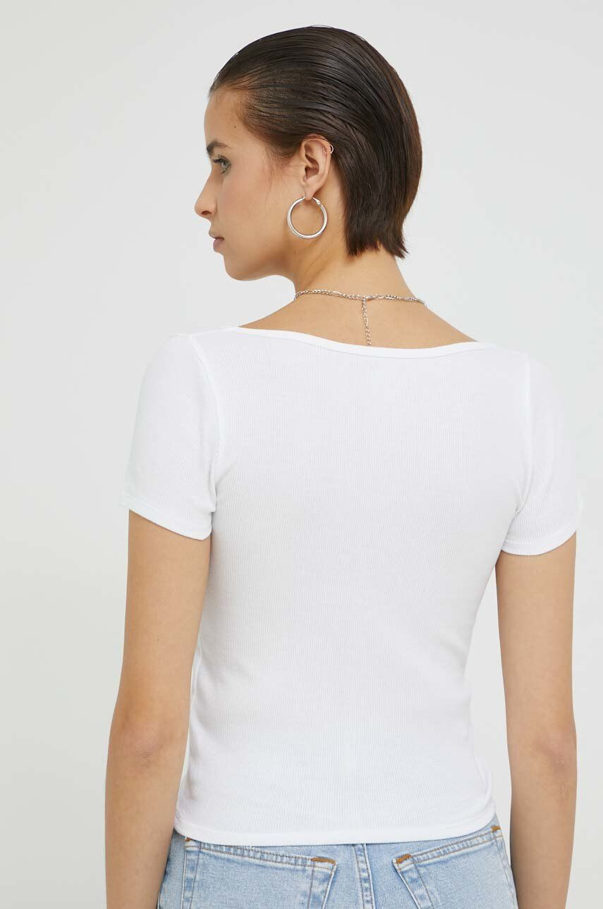 Hollister Co. tricou femei culoarea alb - Pled.ro