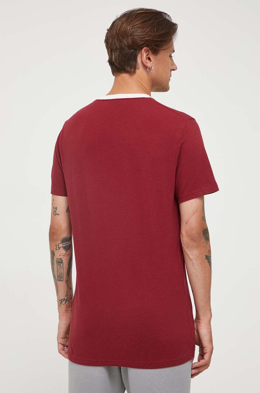 Hollister Co. tricou barbati culoarea bordo neted - Pled.ro