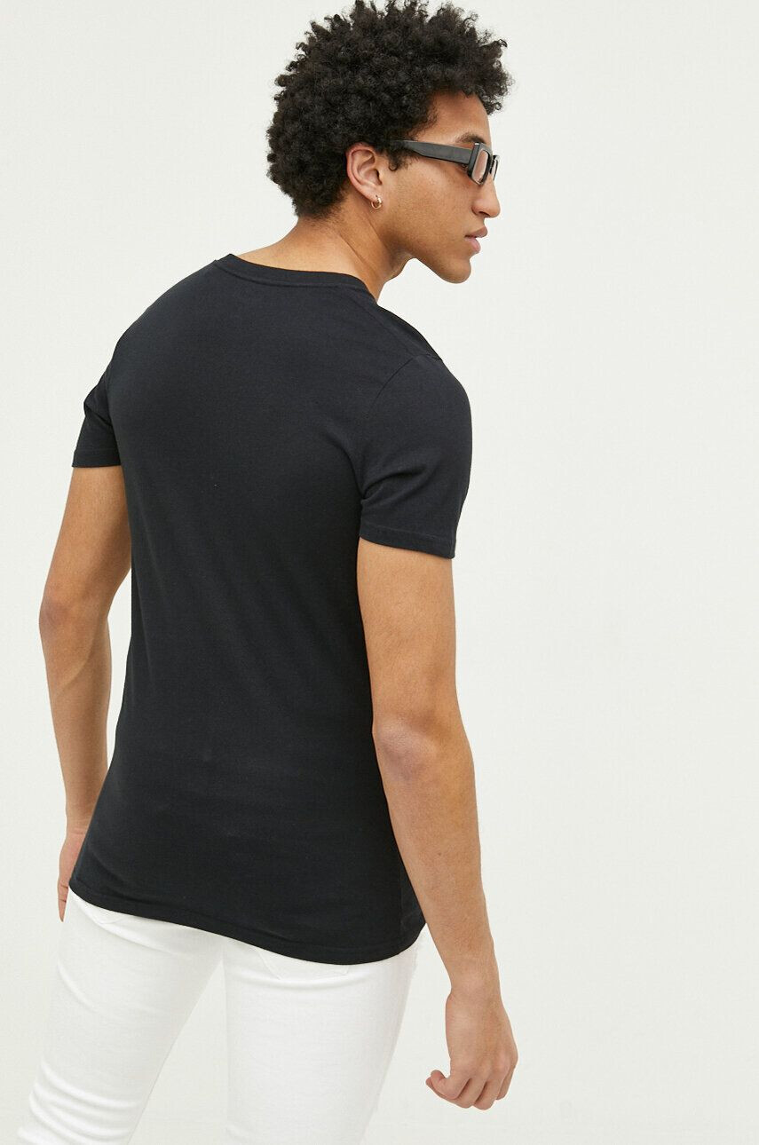 Hollister Co. tricou din bumbac culoarea negru cu imprimeu - Pled.ro