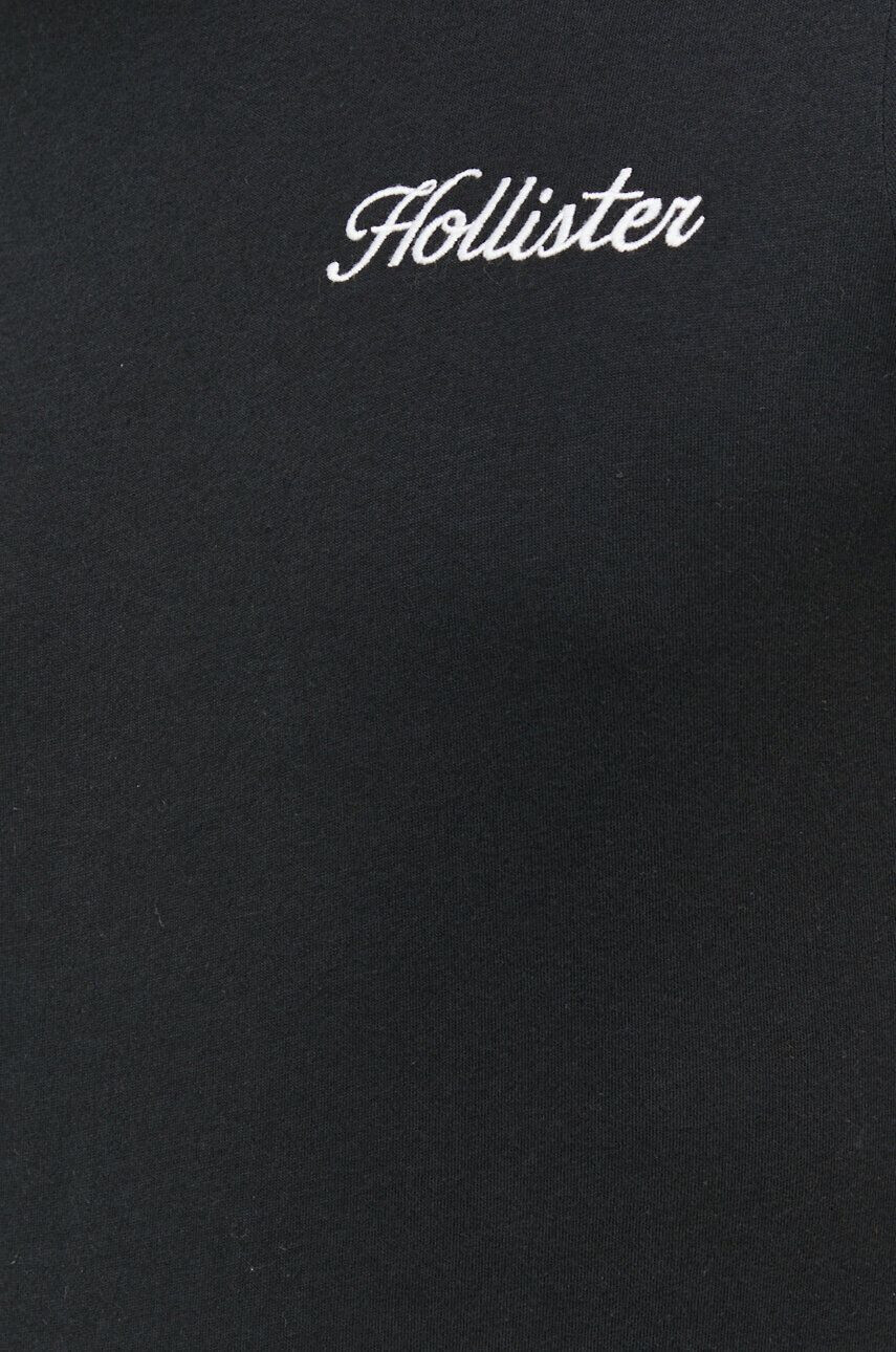 Hollister Co. tricou din bumbac culoarea negru cu imprimeu - Pled.ro