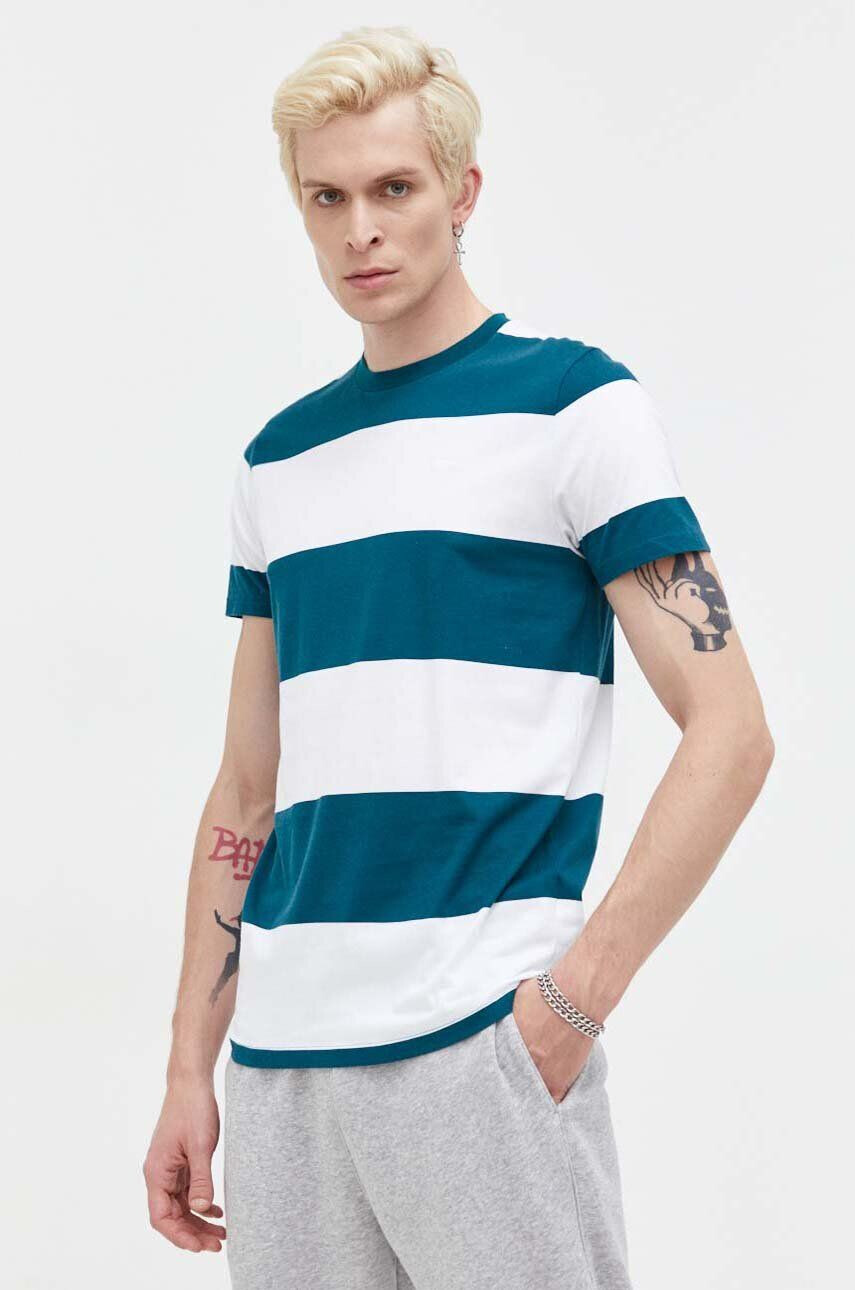 Hollister Co. tricou din bumbac culoarea verde modelator - Pled.ro