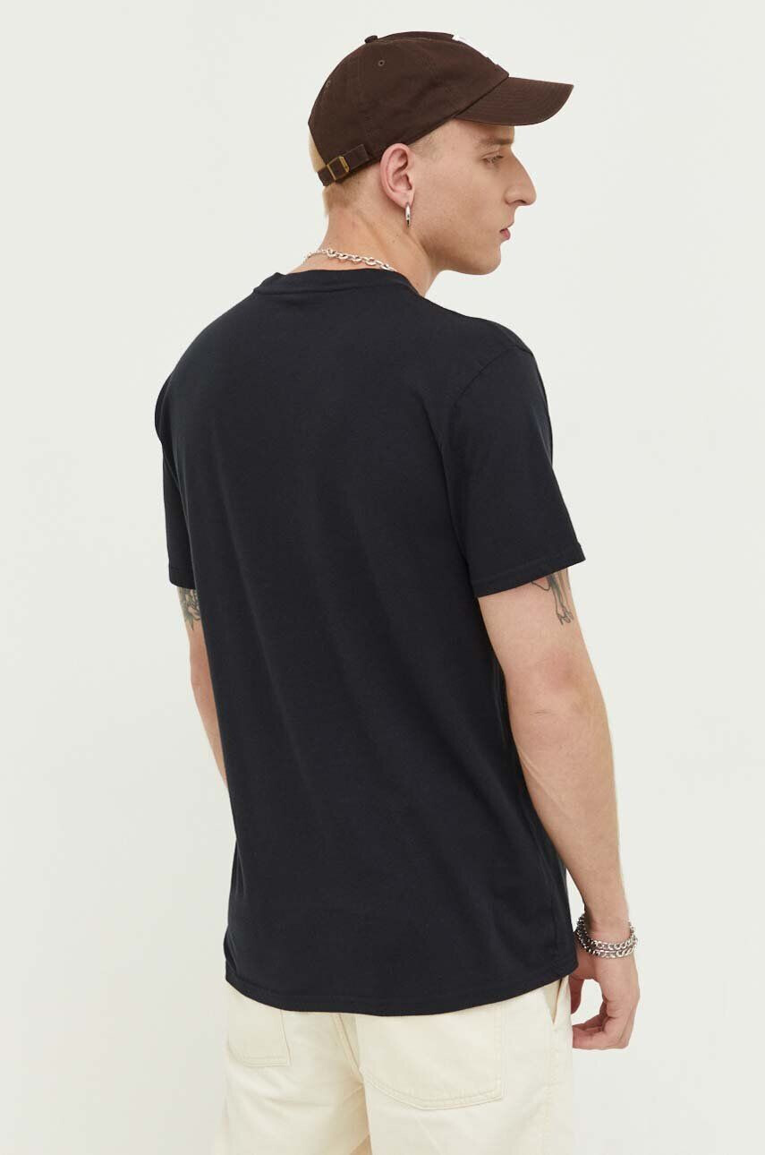 Hollister Co. tricou din bumbac culoarea negru neted - Pled.ro