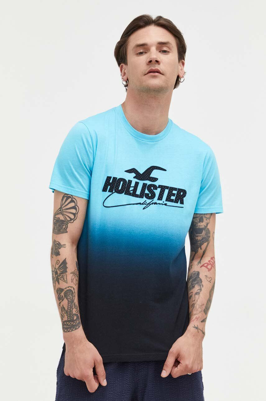 Hollister Co. tricou din bumbac culoarea negru modelator - Pled.ro